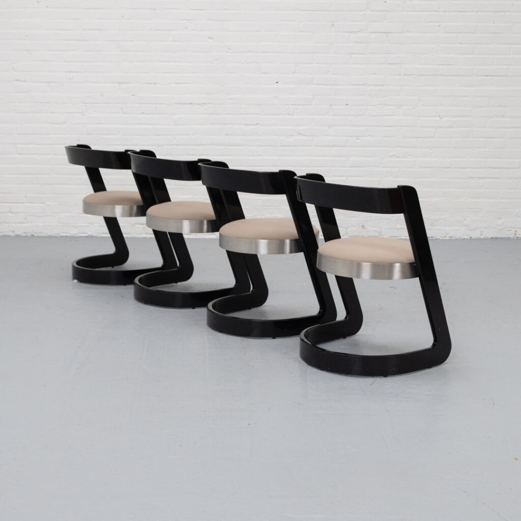 Willy Rizzo Dining Set Italy 1970s