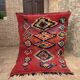 Unique Moroccan Rug - Vintage Art Deco Rug - Boucharouit Rug