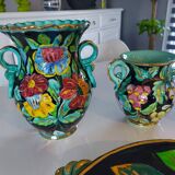 Set of 3 vases and ceramic cup Monaco Cerartvintage 1950