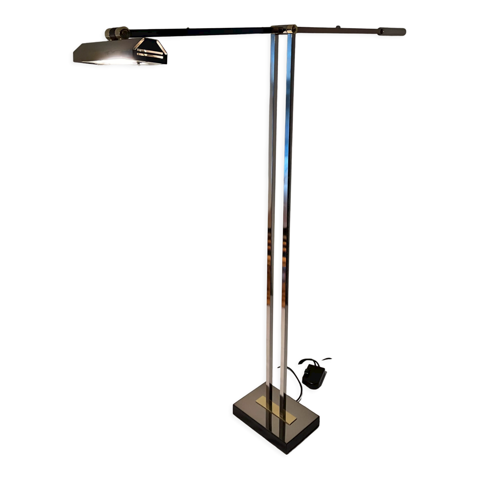 Deknudt brass floor lamp from the 70s
