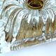 Pair large vintage architectonic wall lamps, 60s, glass