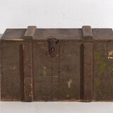 Petit coffre ancien vert olive (c.1920) #26