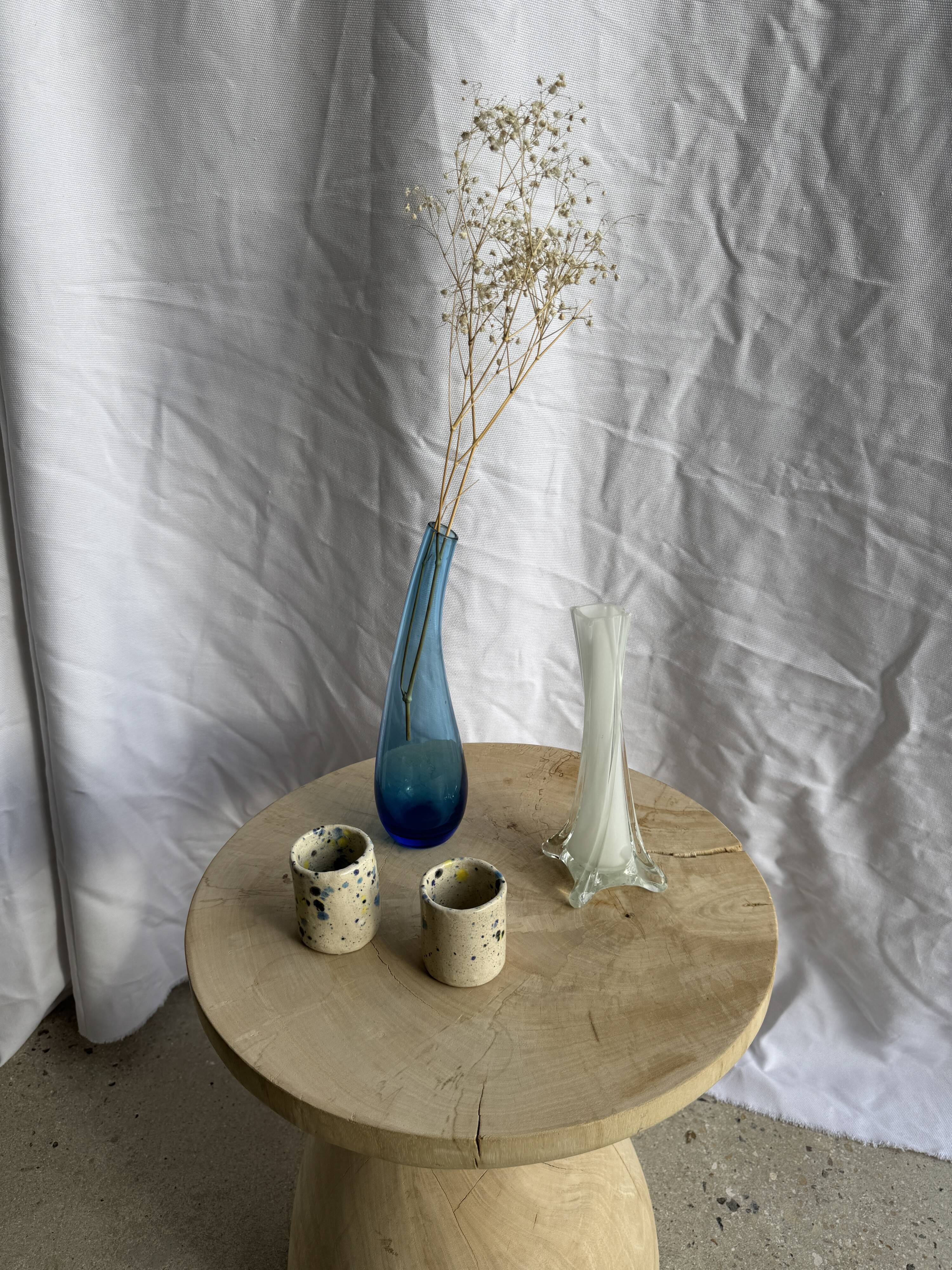 Blue soliflore vase H25 D7