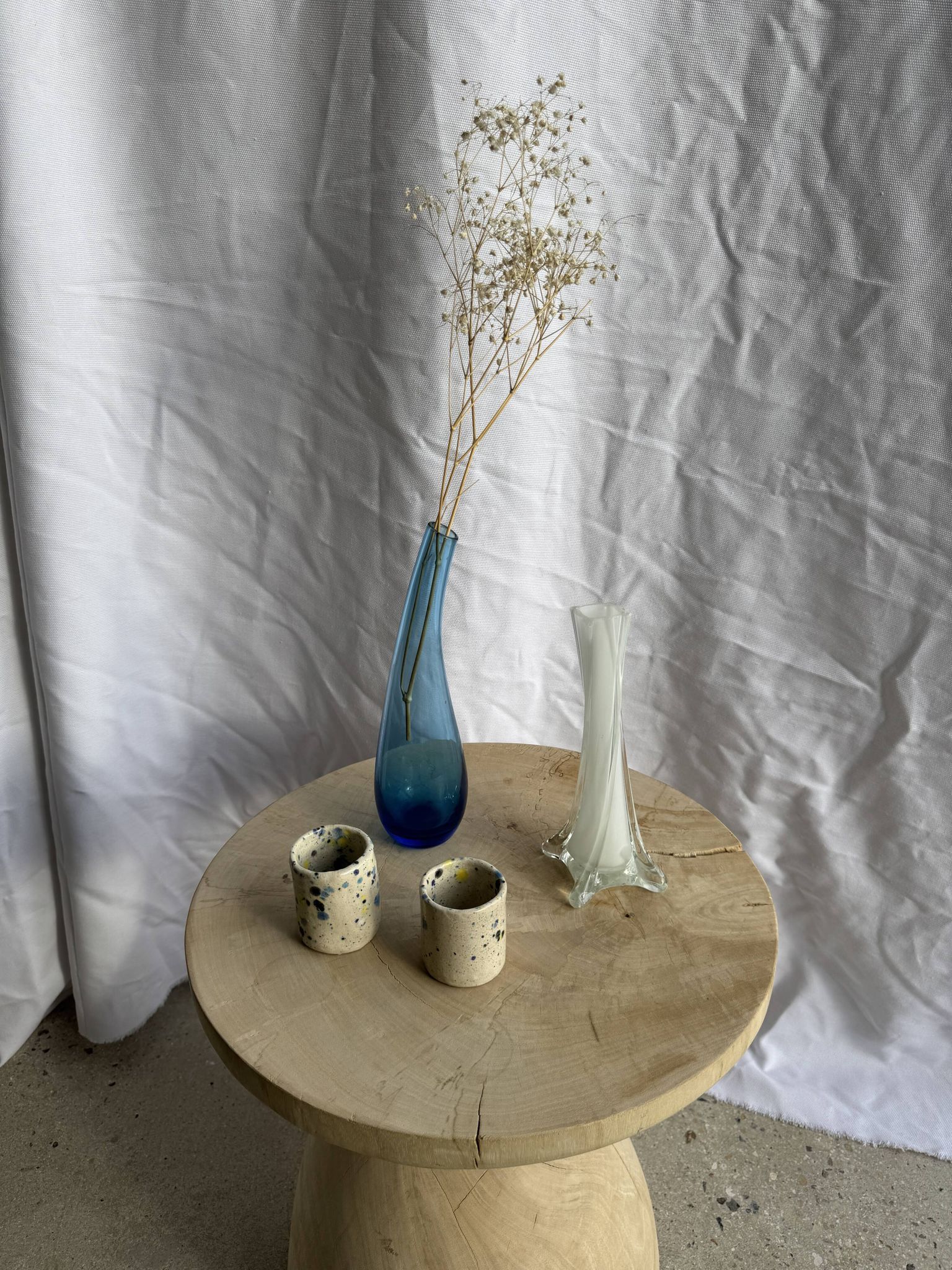 Blue soliflore vase H25 D7