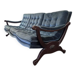 Canapé vintage bleu - places