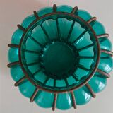 Vintage green blown glass lantern – bohemian spirit – Pier Import