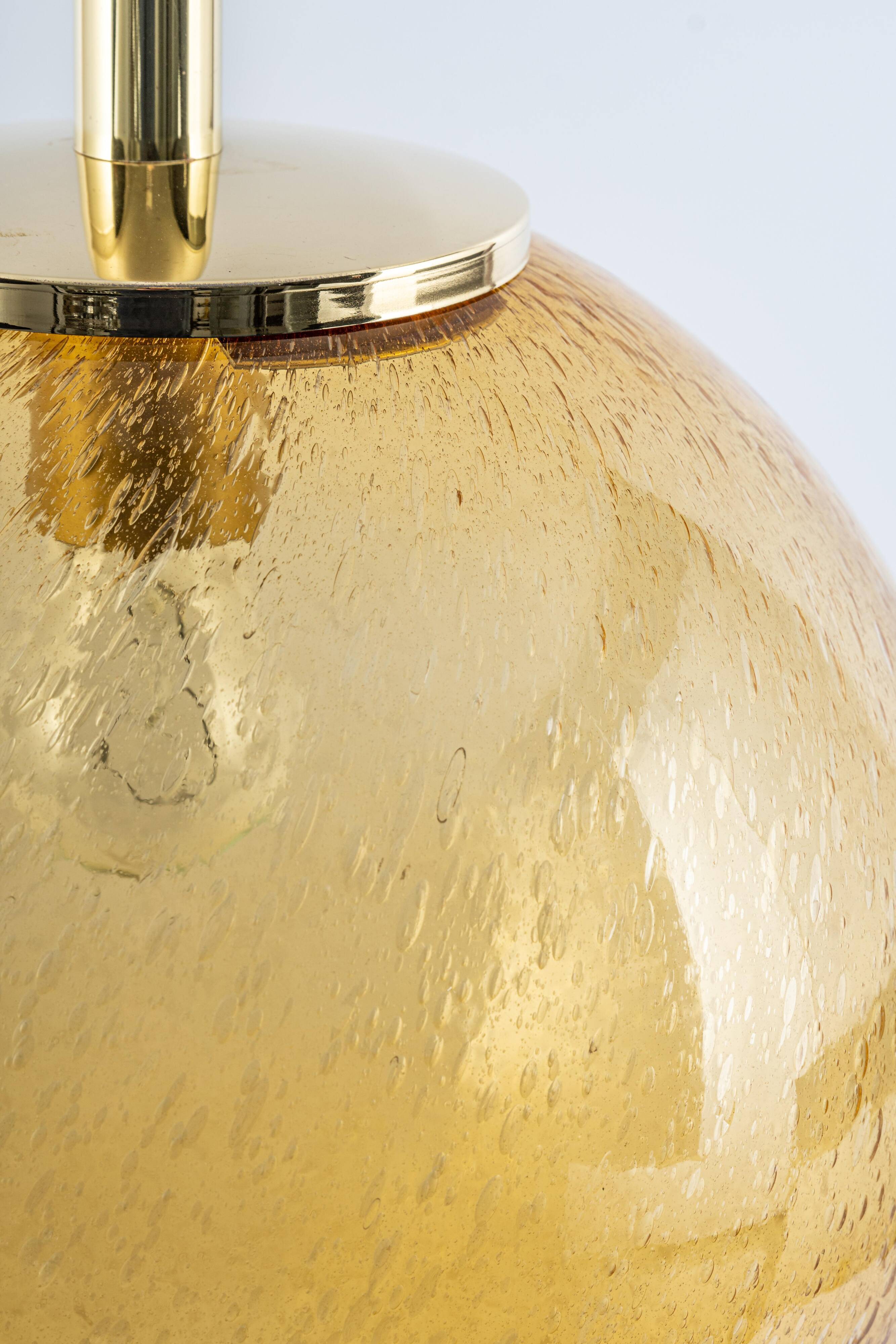 Murano ball pendant light by Doria, Germany, 1970s