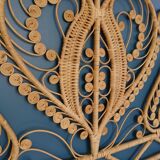 Peacock headboard rattan
