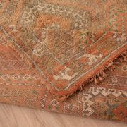 Peach Vintage Moroccan Rug 186 x 329 cm, Berber Wool Rug, Handmade Boho Rug