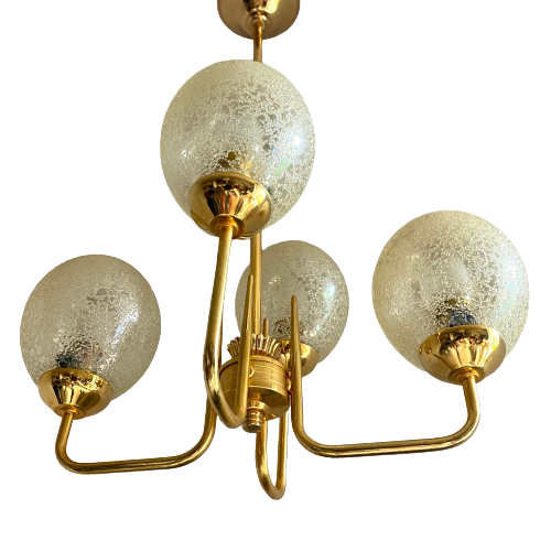 Vintage chandelier design amber globes