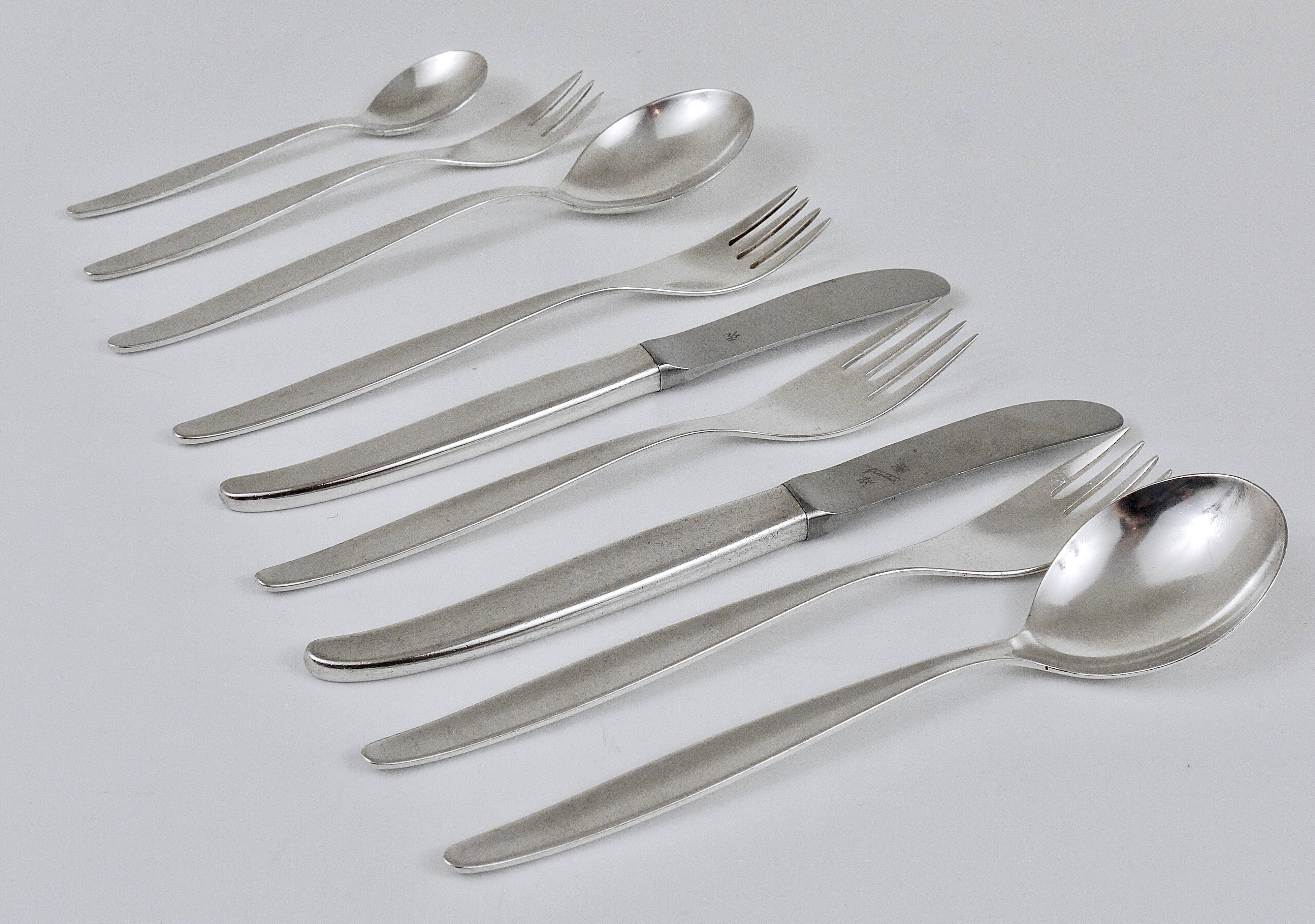 Service complet de couverts argentés WMF Stockholm, Kurt Mayer, Allemagne, années 1960