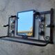 Porte manteaux miroir en fer forge