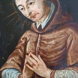 Antique painting on copper - Saint Charles Borromeo - Italian School, 17th century