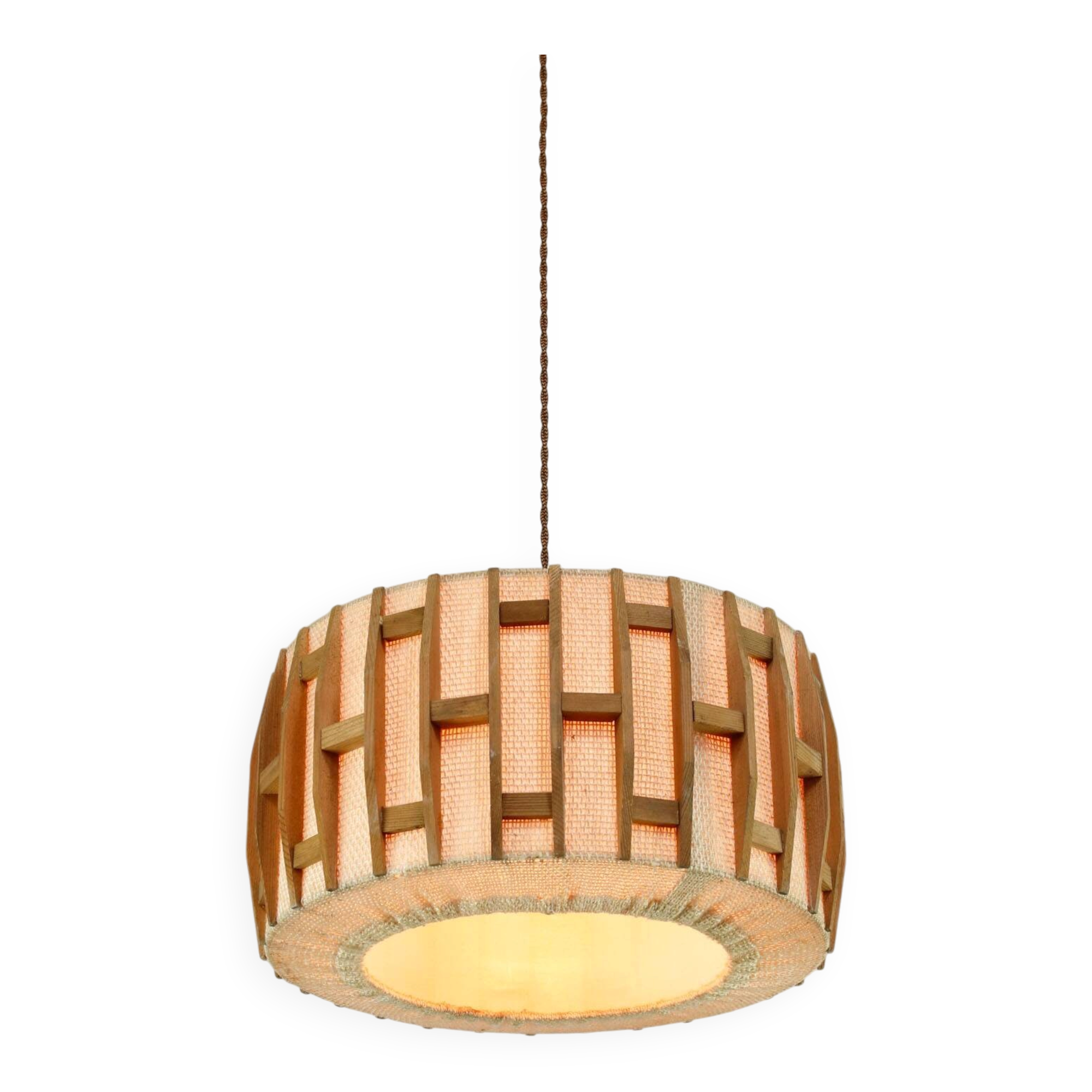 Mid-Century Danish Pendant Lamp in Teak, 1960s