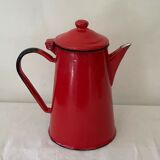 Vintage 1950 red enamelled sheet metal