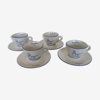 Ensemble de 4 tasses Jean Cocteau