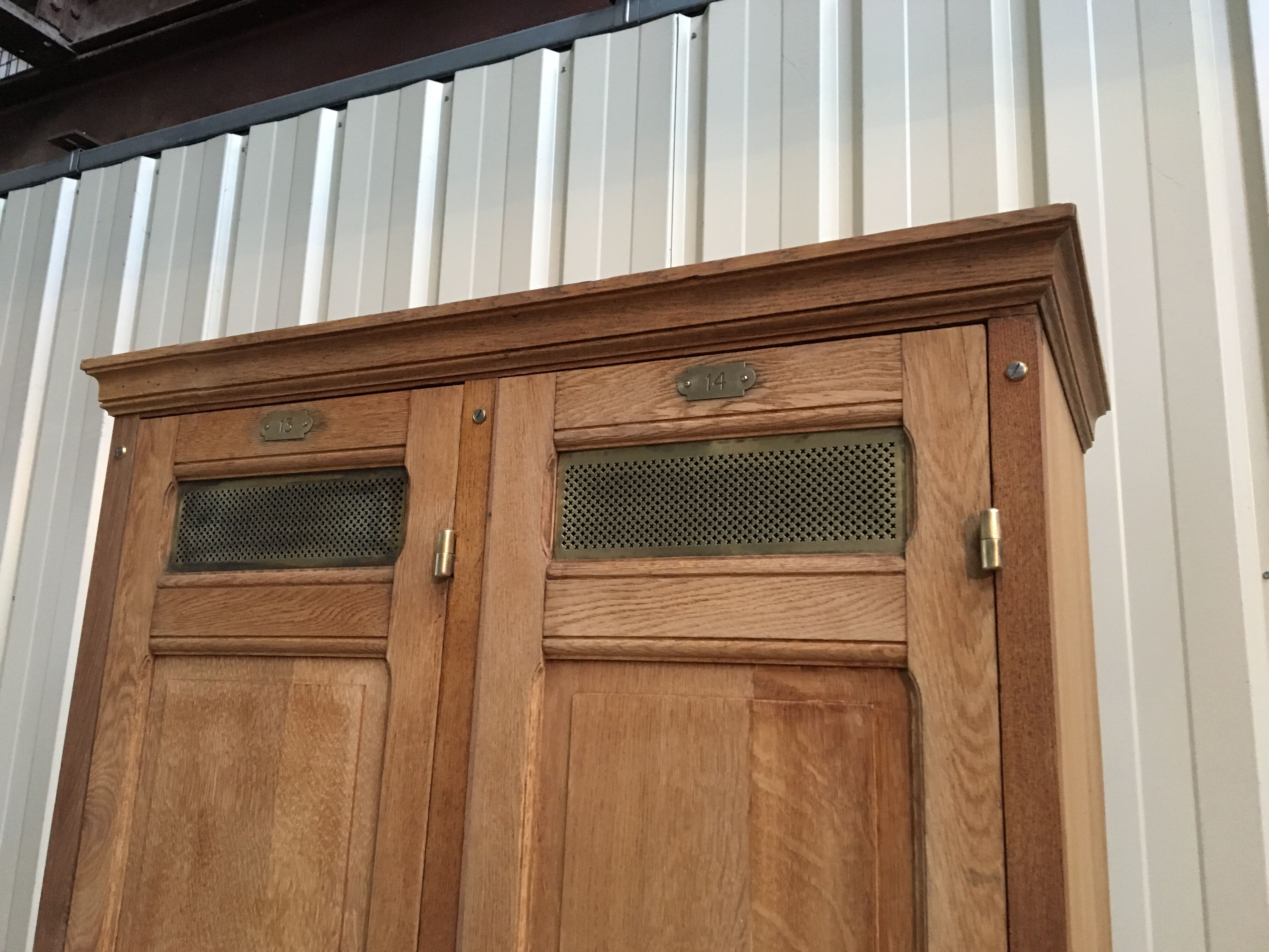 Old french bank locker room in oak
