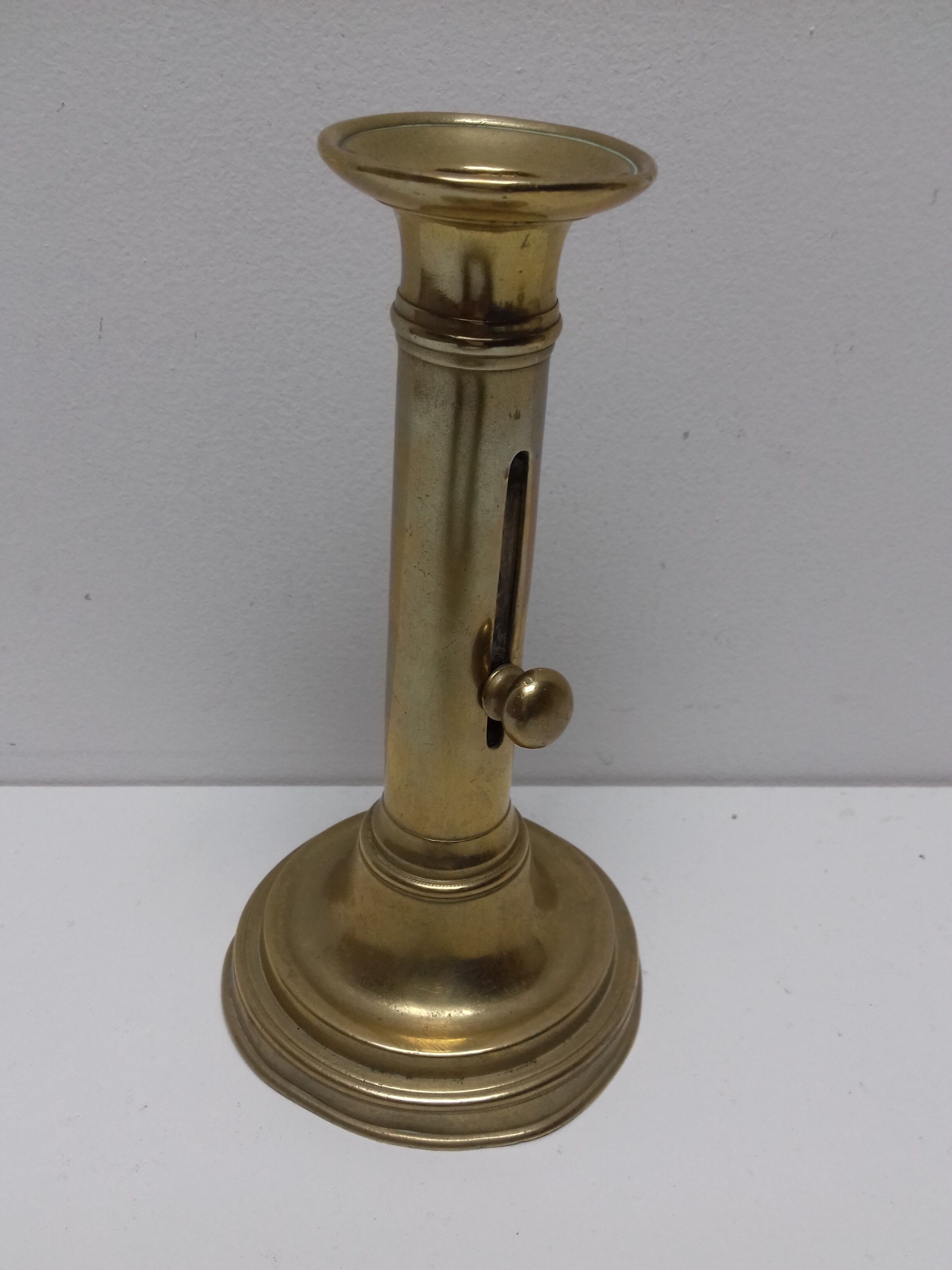 Pair of old brass candlesticks