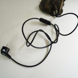 Two-branched lamp with orange tulips, art deco style