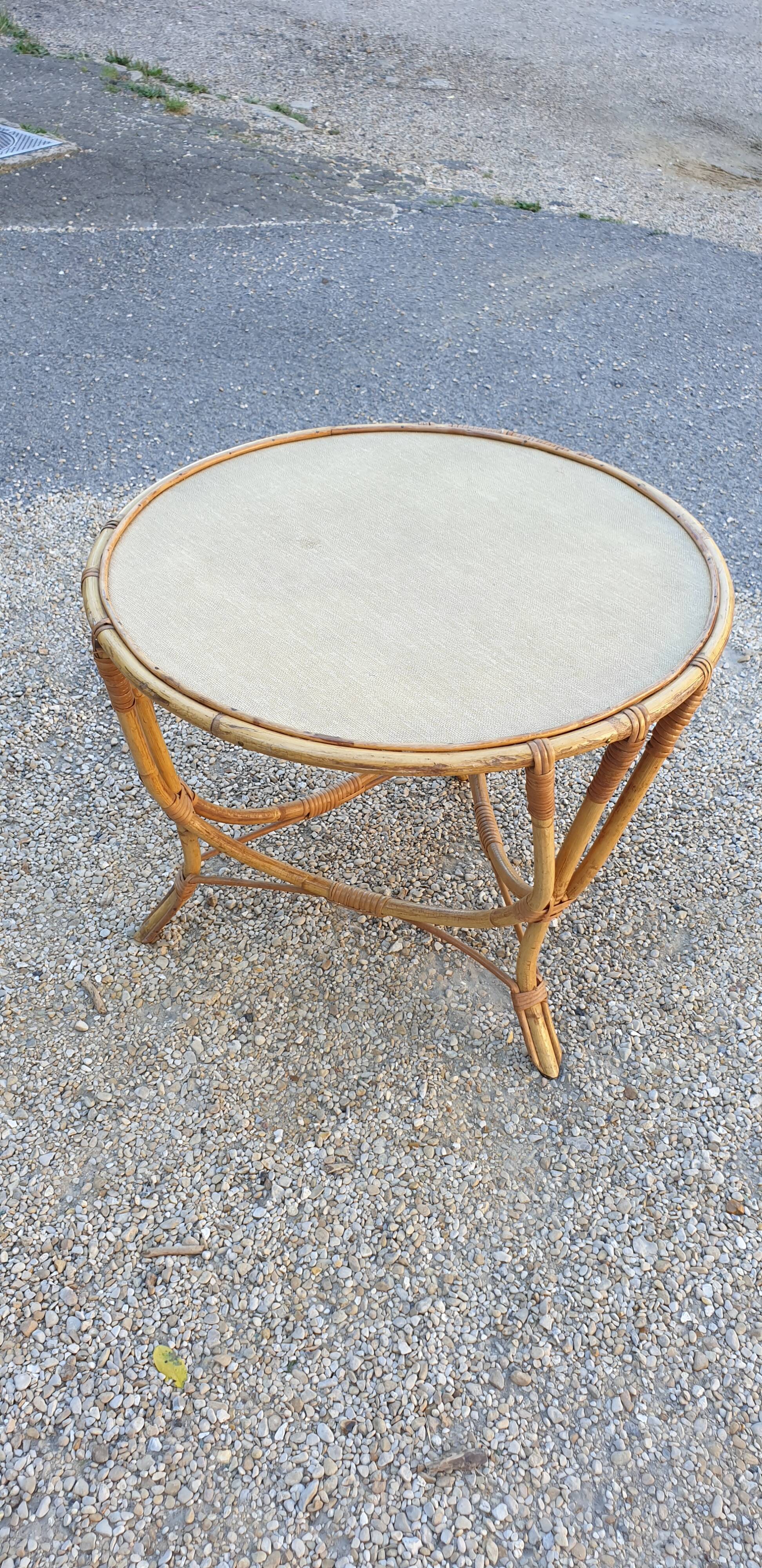 Rattan coffee table 1960