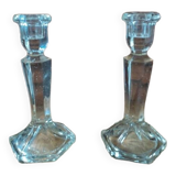 Cast crystal candle holder