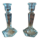 Cast crystal candle holder