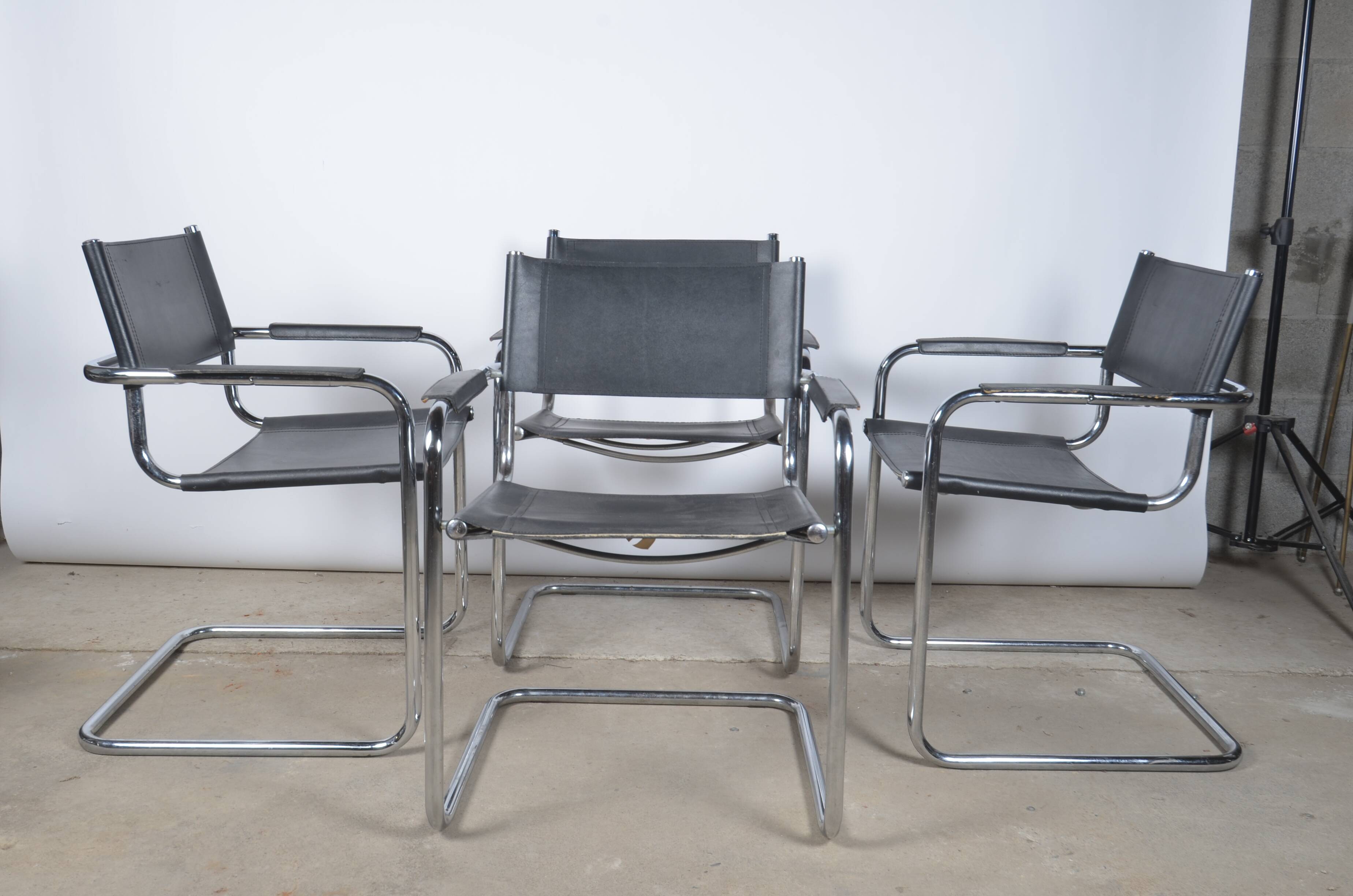 Bauhaus style cantilever armchairs