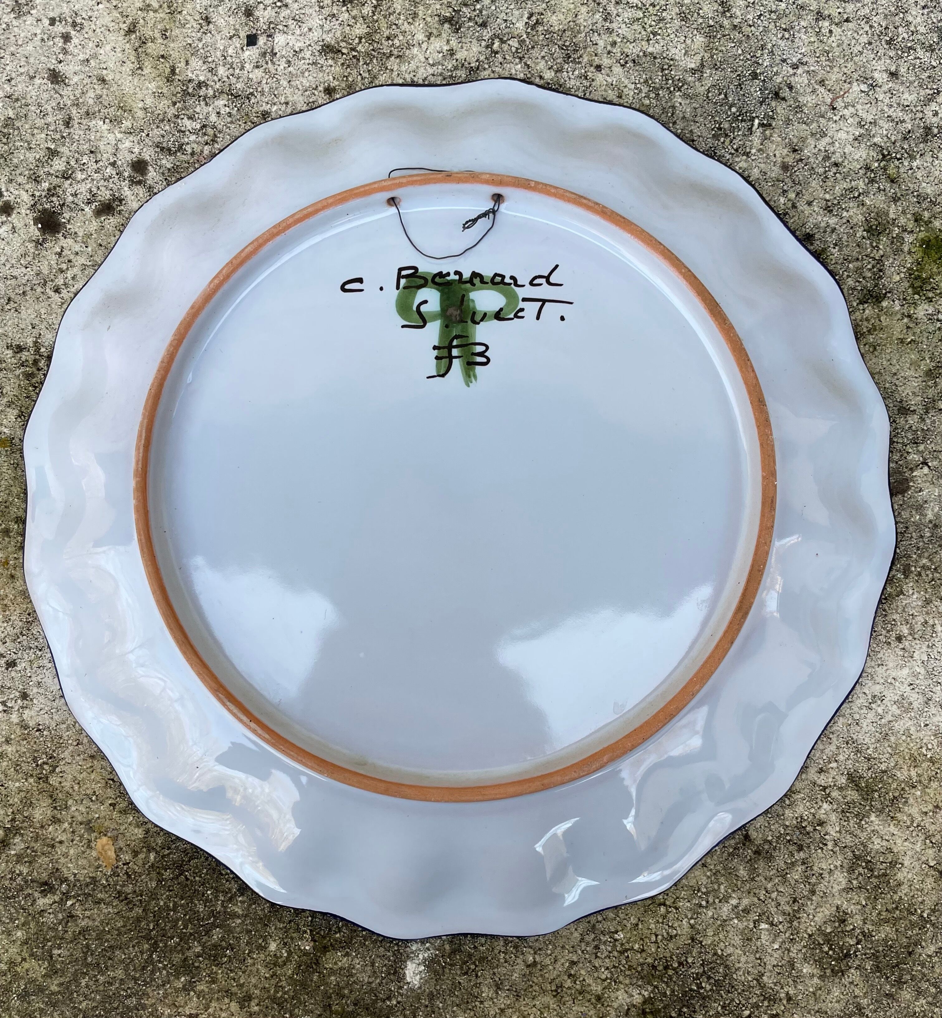 Nevers faience plate C. Bernard S. Lucet