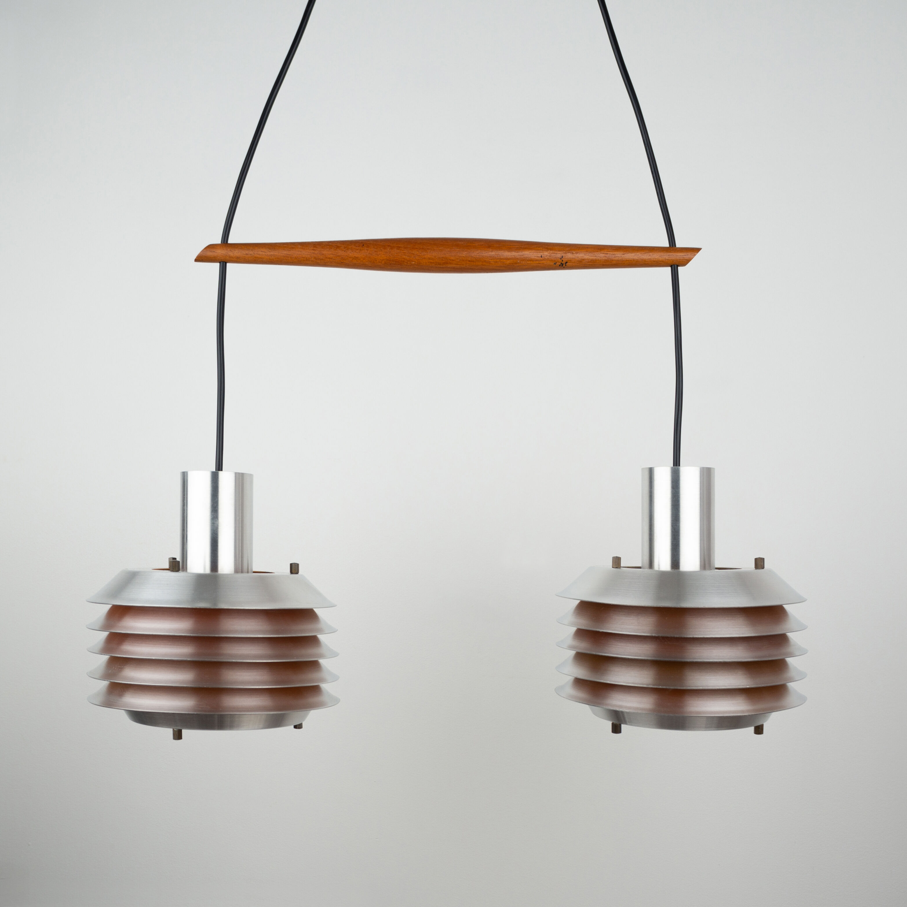 Pair of Danish vintage pendant lamps from 1960s