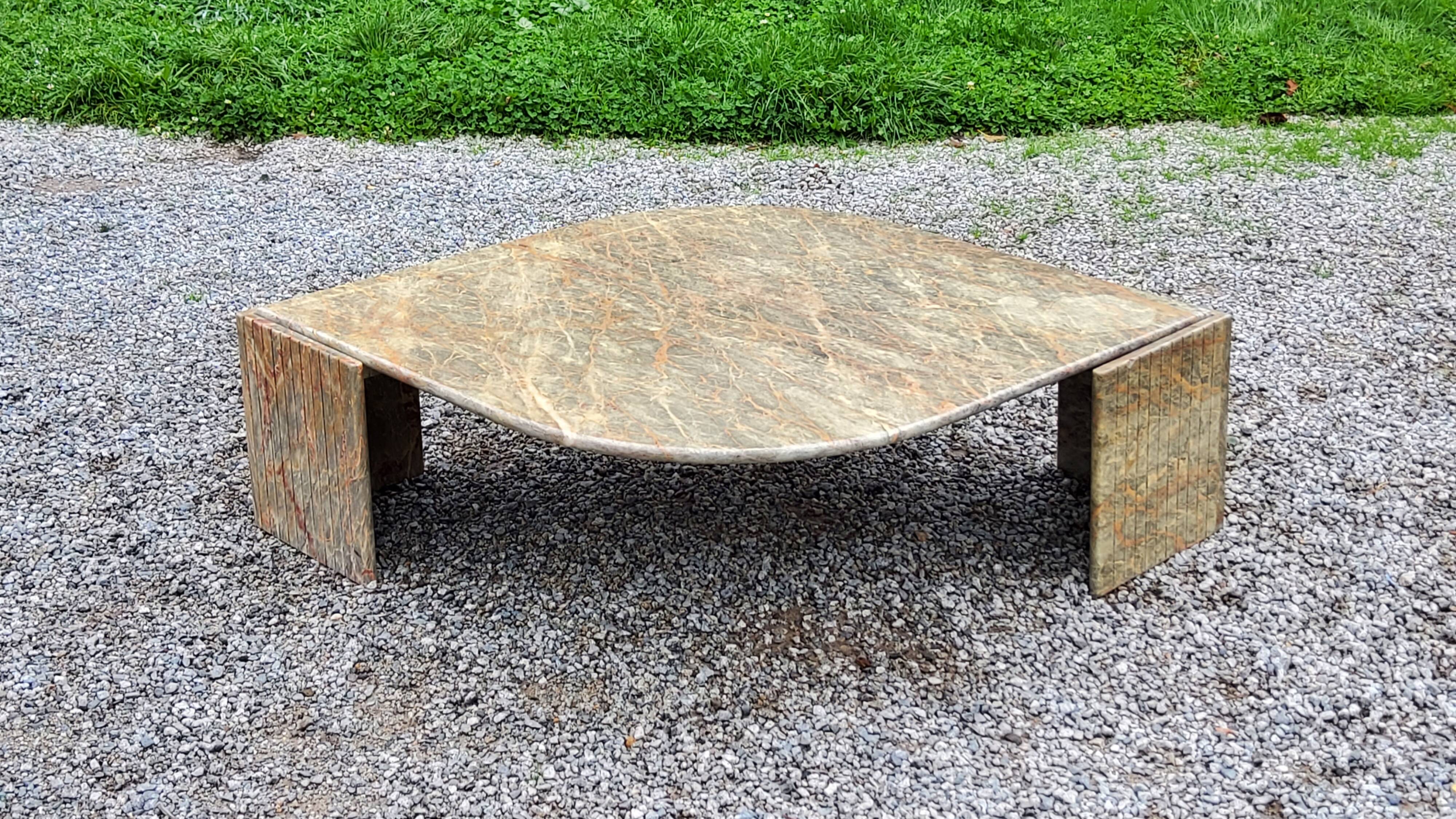 70s designer marble coffee table
