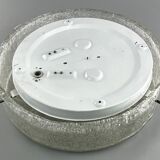 60s 70s lamp light plafoniere flush mount ice glass hillebrand 60s