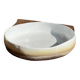 Large white and earthenware ceramic dish