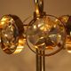 1970s Palwa Chandelier, gold plate and faceted crystals