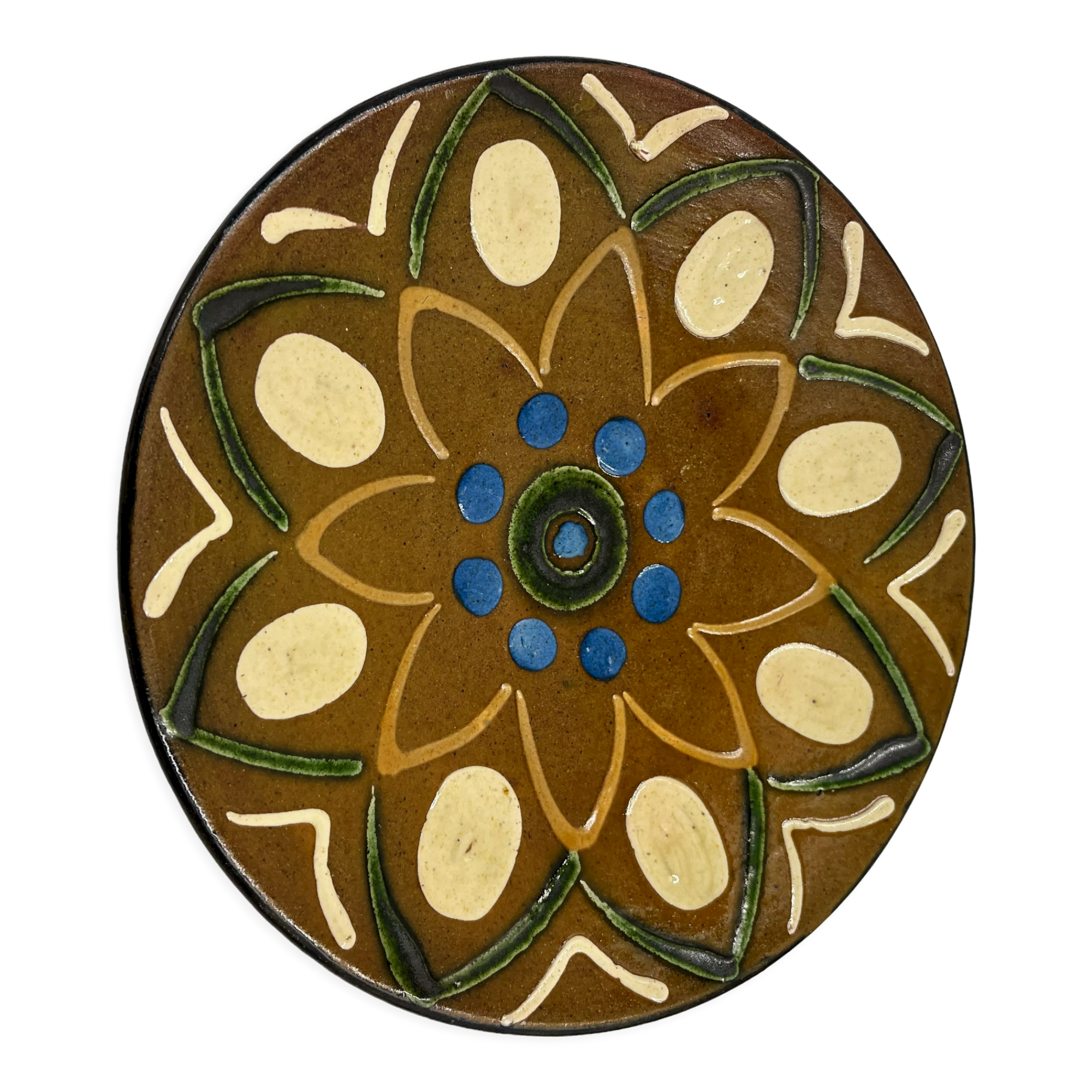 Empty pocket, decorative ceramic plate Puigdemont