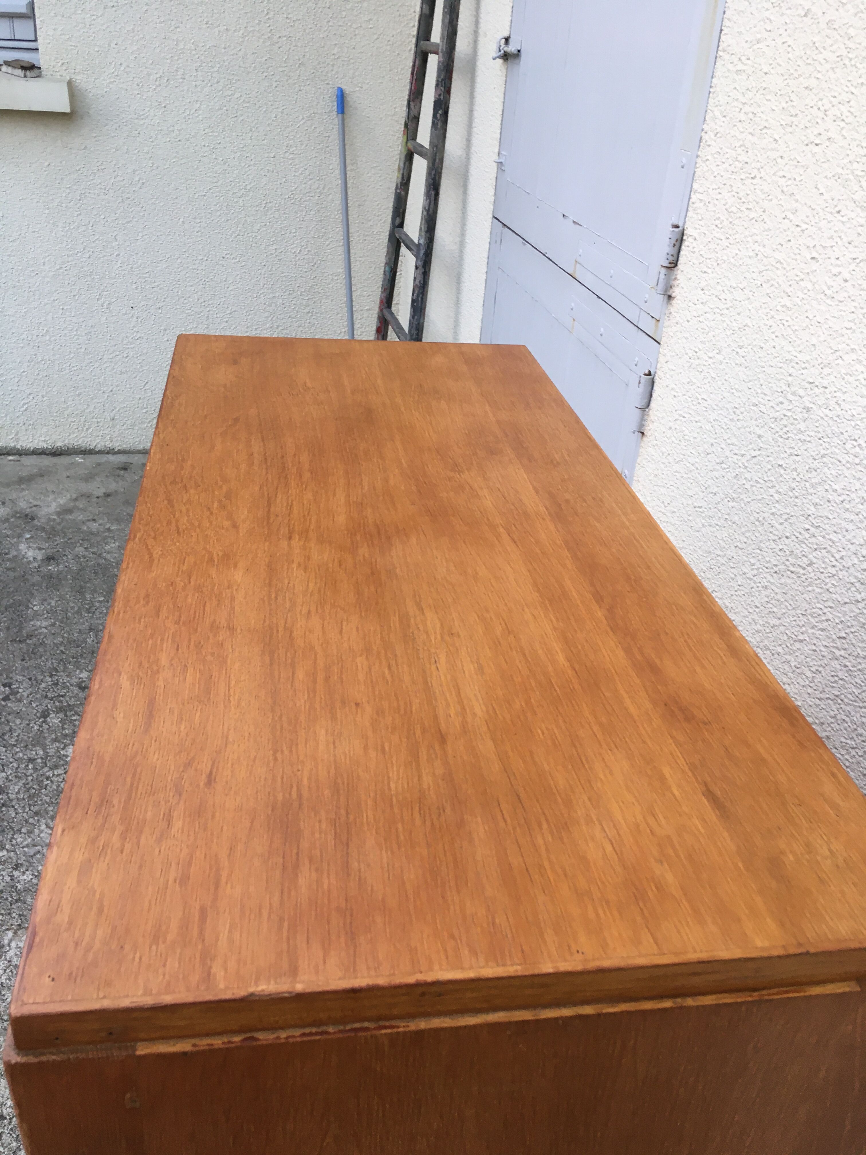 Gold oak double curtain binder