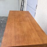 Gold oak double curtain binder