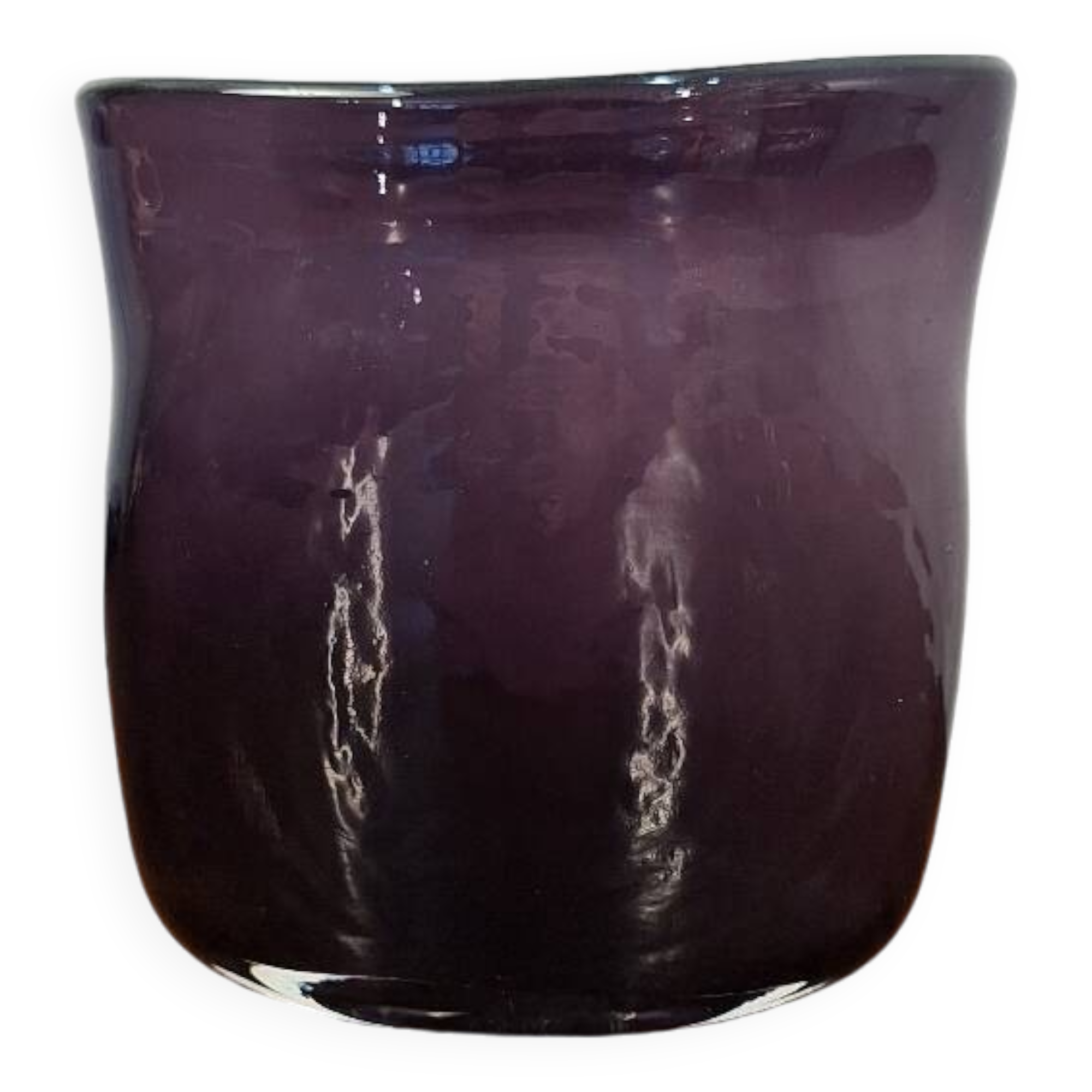 Purple blown glass vase