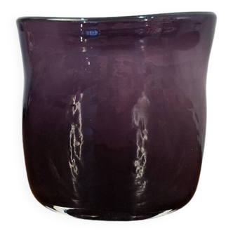 Purple blown glass vase