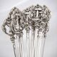 Christofle, 12 skewers, brochettes, metal silver-plated meat picks, anchor.