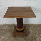 Late 19th century side table on a molded and carved wooden column