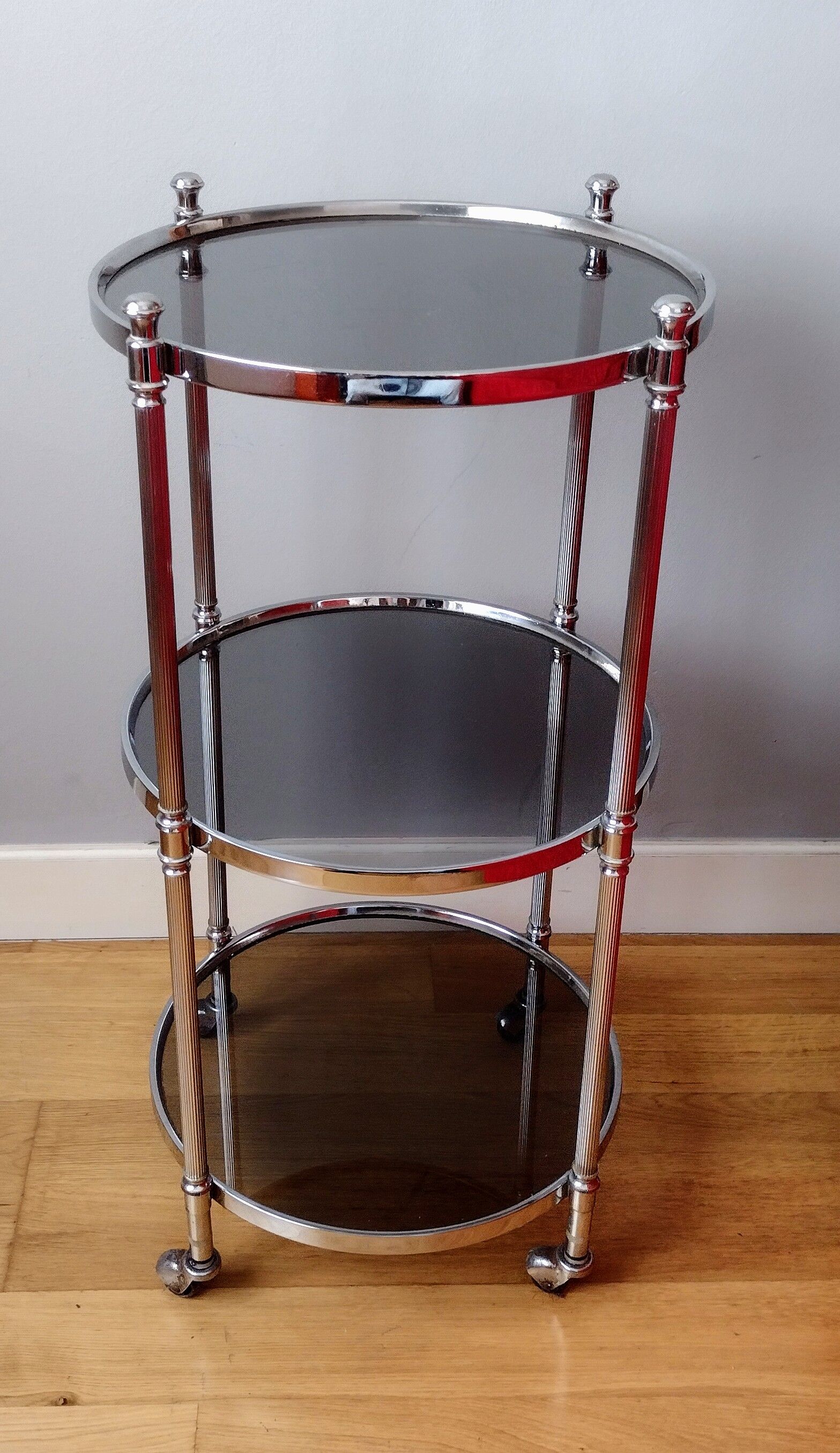 Art deco rolling drink/side table