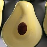 6 ceramic avocado-shaped ramekins