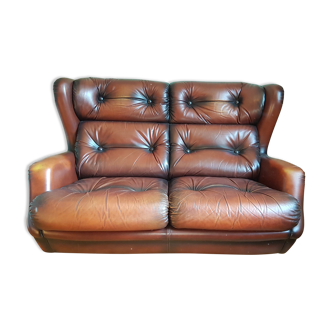 Canape eared vintage leather 70