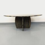 Vintage 70s Oval Marble Coffee Table