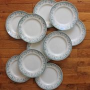 10 flat plates in iron earth "Wilbur" Moulin des Loups and Hamage early twentieth century