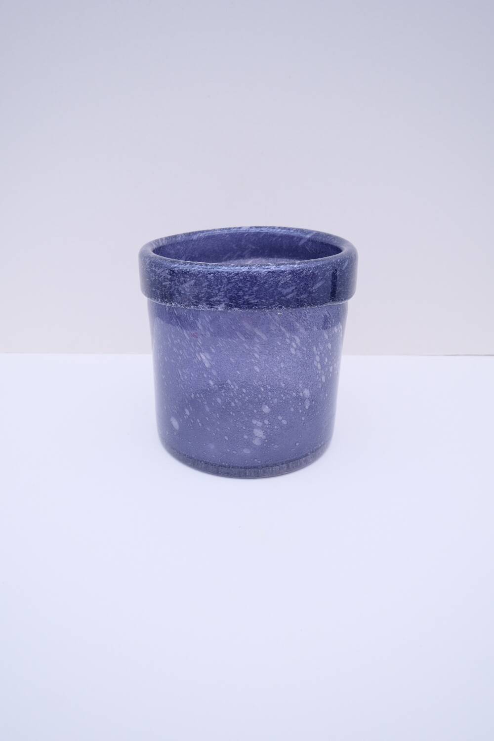 Grand vase en verre soufflé bullé, France 1970