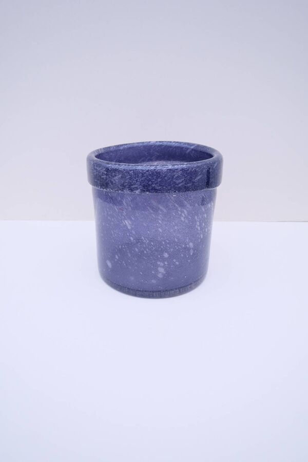 Grand vase en verre soufflé bullé, France 1970