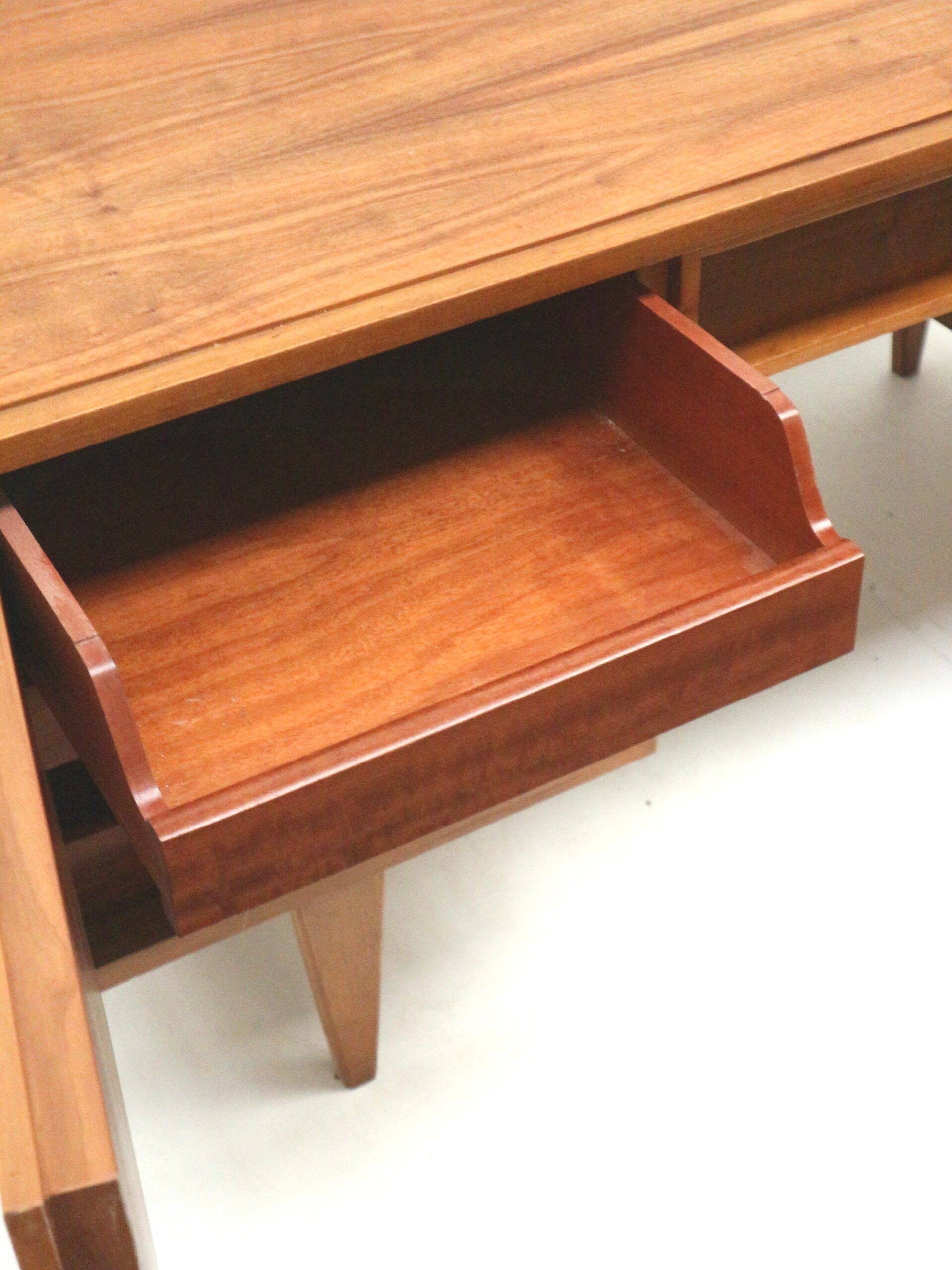 Vintage desk/executive desk with doors and drawers from the 1960s