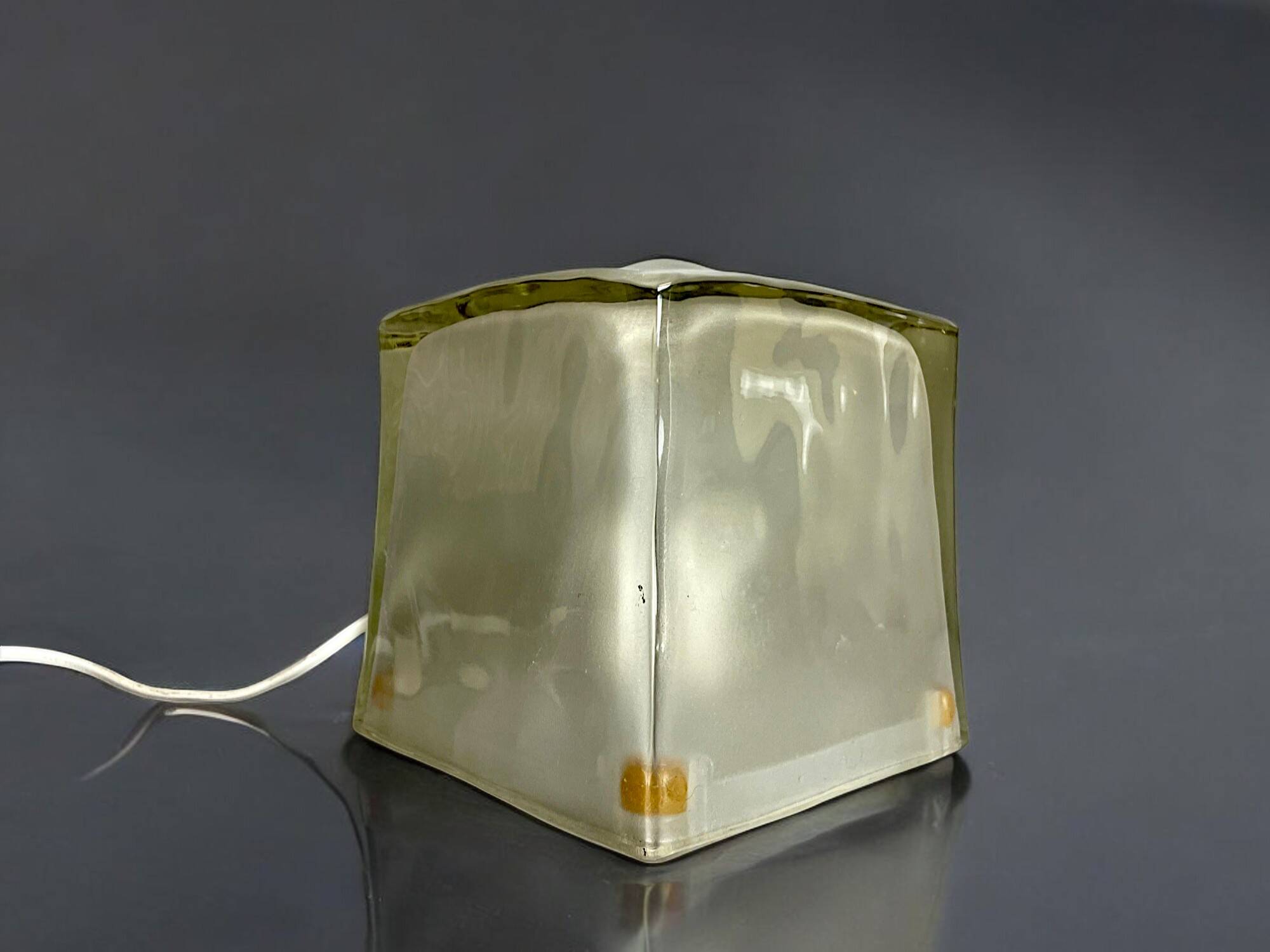Vintage glass cube lamp iviken by ikea