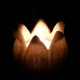 Marble "lotus" tea light candle holder